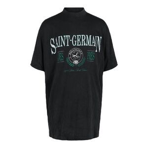 Balenciaga Saint-Germain Wrinkled Oversized T-Shirt Blue Mens